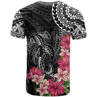 Black Polynesian Hammerhead Shark Tribal Pattern T Shirt