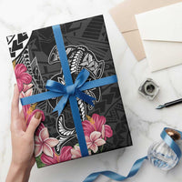 Black Polynesian Hammerhead Shark Tribal Pattern Wrapping Paper LT05 - Polynesian Pride