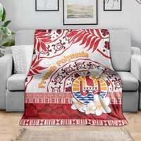 French Polynesia Internal Autonomy Day Blanket Tropical Hibiscus And Turtle Pattern LT05 - Polynesian Pride
