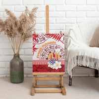French Polynesia Internal Autonomy Day Canvas Wall Art Tropical Hibiscus And Turtle Pattern LT05 - Polynesian Pride