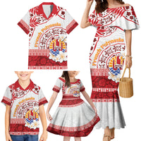 French Polynesia Internal Autonomy Day Family Matching Mermaid Dress and Hawaiian Shirt Tropical Hibiscus And Turtle Pattern LT05 - Polynesian Pride