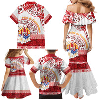 French Polynesia Internal Autonomy Day Family Matching Mermaid Dress and Hawaiian Shirt Tropical Hibiscus And Turtle Pattern LT05 - Polynesian Pride
