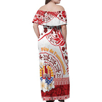 French Polynesia Internal Autonomy Day Family Matching Off Shoulder Maxi Dress and Hawaiian Shirt Tropical Hibiscus And Turtle Pattern LT05 - Polynesian Pride