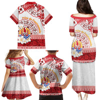 French Polynesia Internal Autonomy Day Family Matching Puletasi and Hawaiian Shirt Tropical Hibiscus And Turtle Pattern LT05 - Polynesian Pride