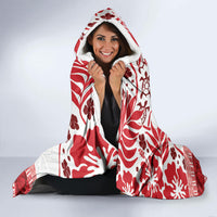 French Polynesia Internal Autonomy Day Hooded Blanket Tropical Hibiscus And Turtle Pattern LT05 - Polynesian Pride