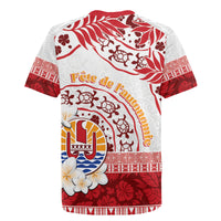 French Polynesia Internal Autonomy Day Rugby Jersey Tropical Hibiscus And Turtle Pattern LT05 - Polynesian Pride