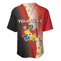 Personalised Tonga Emancipation Day Baseball Jersey Tongan Ngatu Pattern With Plumeria LT05 - Polynesian Pride
