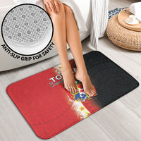 Tonga Emancipation Day Bathroom Set Tongan Ngatu Pattern With Plumeria LT05 - Polynesian Pride