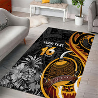 Personalised Papua New Guinea Area Rug Happy Independence Day LT05 - Polynesian Pride
