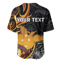 Personalised Papua New Guinea Baseball Jersey Happy 50th Independence Anniversary LT05 - Polynesian Pride