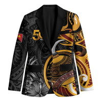 Personalised Papua New Guinea Blazer Happy Independence Day LT05 Unisex Black - Polynesian Pride