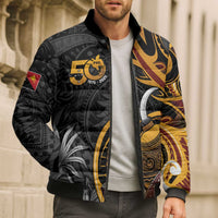 Personalised Papua New Guinea Bomber Puffer Jacket Happy Independence Day LT05 - Polynesian Pride