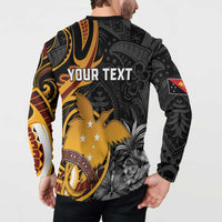 Personalised Papua New Guinea Button Sweatshirt Happy 50th Independence Anniversary LT05 - Polynesian Pride