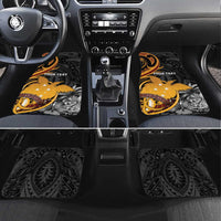 Personalised Papua New Guinea Car Mats Happy Independence Day LT05 Set 4pcs Black - Polynesian Pride