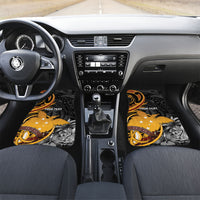 Personalised Papua New Guinea Car Mats Happy Independence Day LT05 Set 2pcs - Front Black - Polynesian Pride