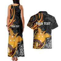 Personalised Papua New Guinea Couples Matching Tank Maxi Dress and Hawaiian Shirt Happy 50th Independence Anniversary LT05 - Polynesian Pride