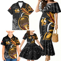 Personalised Papua New Guinea Family Matching Mermaid Dress and Hawaiian Shirt Happy Independence Day LT05 - Polynesian Pride