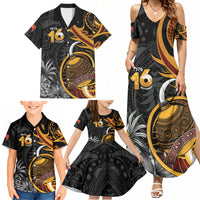 Personalised Papua New Guinea Family Matching Summer Maxi Dress and Hawaiian Shirt Happy Independence Day LT05 - Polynesian Pride