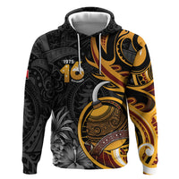 Personalised Papua New Guinea Hoodie Happy 50th Independence Anniversary LT05 Pullover Hoodie Black - Polynesian Pride