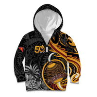 Personalised Papua New Guinea Kid Hoodie Happy Independence Day LT05 Zip Hoodie Black - Polynesian Pride