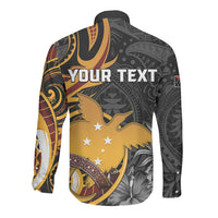 Personalised Papua New Guinea Long Sleeve Button Shirt Happy Independence Day LT05 - Polynesian Pride