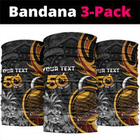 Personalised Papua New Guinea Neck Gaiter Happy Independence Day LT05 package One Size: 25*50cm Black - Polynesian Pride