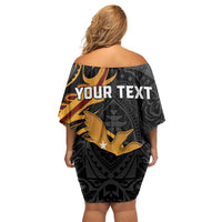 Personalised Papua New Guinea Off Shoulder Short Dress Happy 50th Independence Anniversary LT05 - Polynesian Pride