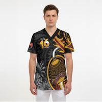 Personalised Papua New Guinea Scrub Top Happy Independence Day LT05 - Polynesian Pride