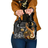 Personalised Papua New Guinea Shoulder Handbag Happy Independence Day LT05 One Size Black - Polynesian Pride