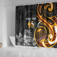 Personalised Papua New Guinea Shower Curtain Happy Independence Day LT05 - Polynesian Pride