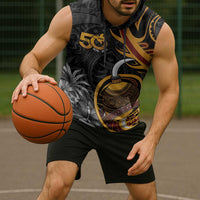 Personalised Papua New Guinea Sleeveless Hoodie Happy 50th Independence Anniversary LT05 - Polynesian Pride