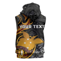 Personalised Papua New Guinea Sleeveless Zip Hoodie Happy 50th Independence Anniversary LT05 - Polynesian Pride