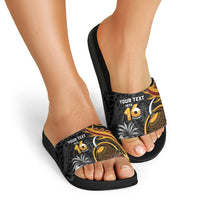 Personalised Papua New Guinea Slide Sandals Happy 50th Independence Anniversary LT05 - Polynesian Pride