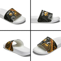 Personalised Papua New Guinea Slide Sandals Happy 50th Independence Anniversary LT05 - Polynesian Pride