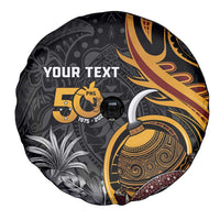 Personalised Papua New Guinea Spare Tire Cover Happy 50th Independence Anniversary - Polynesian Pride