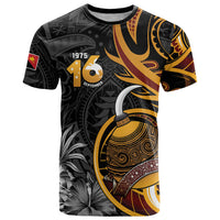 Personalised Papua New Guinea T Shirt Happy 50th Independence Anniversary LT05 Black - Polynesian Pride