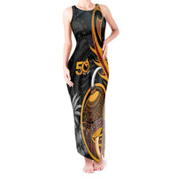 Personalised Papua New Guinea Tank Maxi Dress Happy Independence Day LT05 Women Black - Polynesian Pride