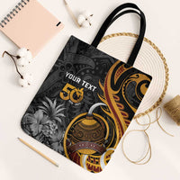 Personalised Papua New Guinea Tote Bag Happy Independence Day LT05 Black Strap One Size Black - Polynesian Pride