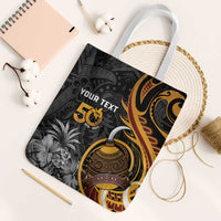 Personalised Papua New Guinea Tote Bag Happy Independence Day LT05 White Strap One Size Black - Polynesian Pride