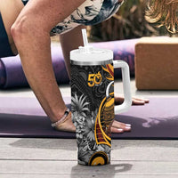 Personalised Papua New Guinea Tumbler With Handle Happy Independence Day LT05 - Polynesian Pride