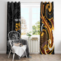 Personalised Papua New Guinea Window Curtain Happy 50th Independence Anniversary - Polynesian Pride