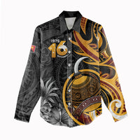 Personalised Papua New Guinea Women Casual Shirt Happy 50th Independence Anniversary LT05 - Polynesian Pride