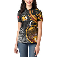 Personalised Papua New Guinea Women Polo Shirt Happy Independence Day LT05 - Polynesian Pride