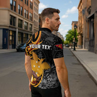Personalised Papua New Guinea Zipper Polo Shirt Happy 50th Independence Anniversary LT05 - Polynesian Pride