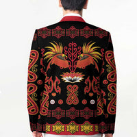 Papua Batik Motif Blazer Papua Spirit Black Version LT05 - Polynesian Pride