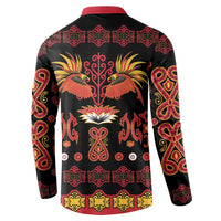 Papua Batik Motif Button Sweatshirt Papua Spirit Black Version LT05 - Polynesian Pride
