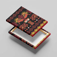 Papua Batik Motif Canvas Wall Art Papua Spirit Black Version LT05 - Polynesian Pride