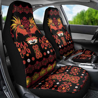 Papua Batik Motif Car Seat Cover Papua Spirit Black Version - Polynesian Pride
