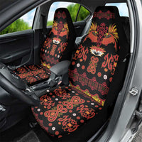 Papua Batik Motif Car Seat Cover Papua Spirit Black Version - Polynesian Pride