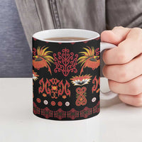 Papua Batik Motif Ceramic Mug Papua Spirit Black Version LT05 - Polynesian Pride